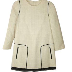 Five Plus Womens Sheath Dress Cream Black Tweed Mini XS New